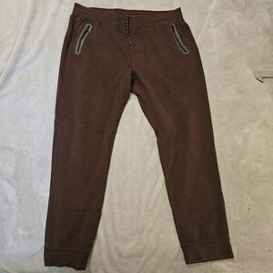 Old Navy XL Men's Active Wear Textured Joggers Brown/Maroon‎